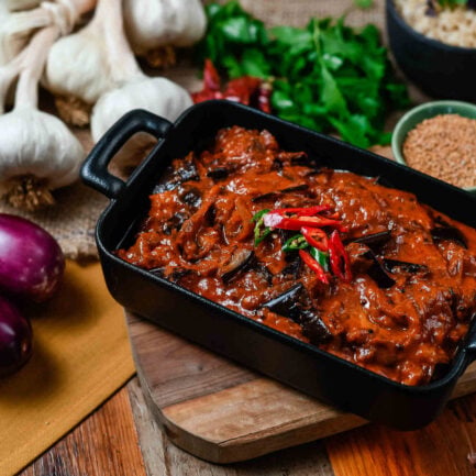 Slow Cooked Aubergine and Coconut Curry